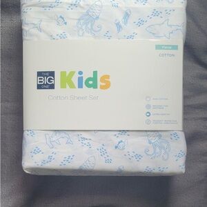 The Big One Kids Blue Cotton Sheet Set